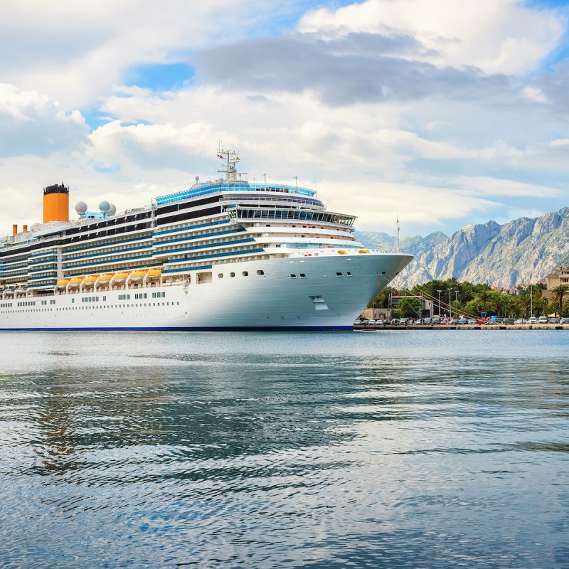 Mediterranean cruise ship in Kotor