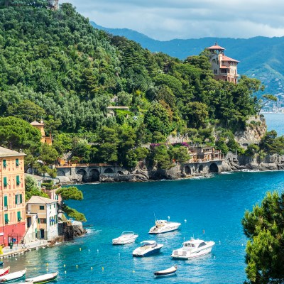 The coast of Portofino in Italy
