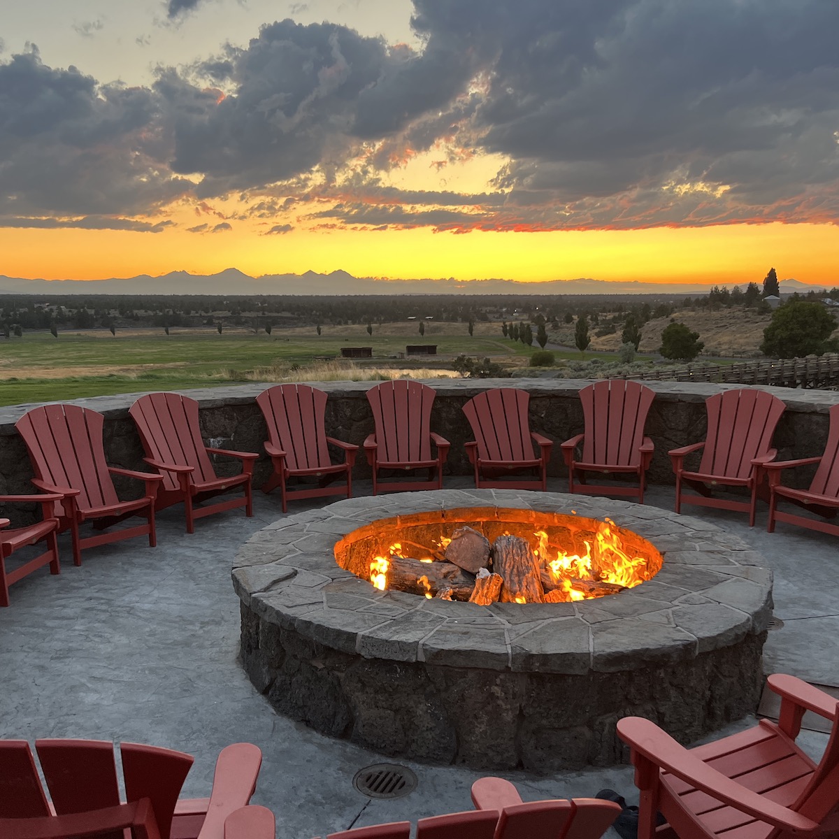 Sunset at the Brasada Ranch's Range Restaurant
