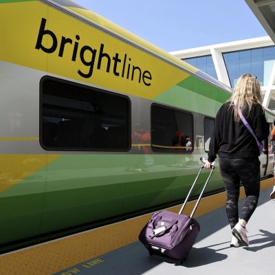 Brightline train in West Palm Beach