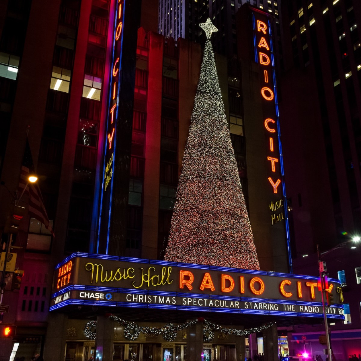 Radio City Music Hall during Christmas time