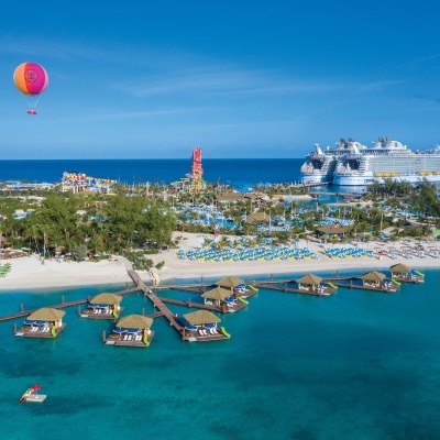 Royal Caribbean ship at Perfect Day at CocoCay in the Bahamas