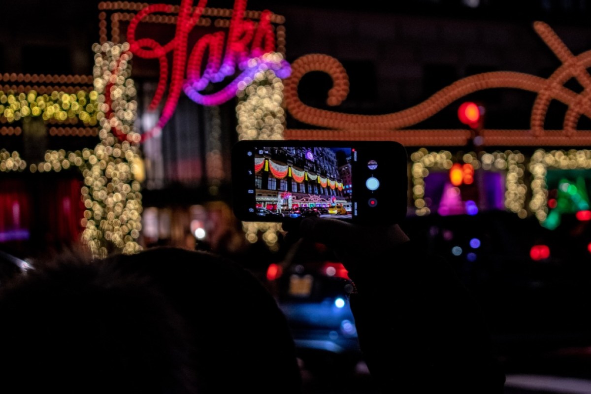 Saks Fifth Avenue in New York during Christmas time