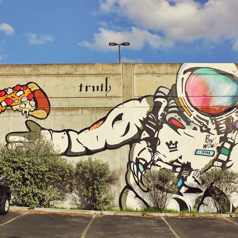 Street art mural by Truth in Austin, Texas