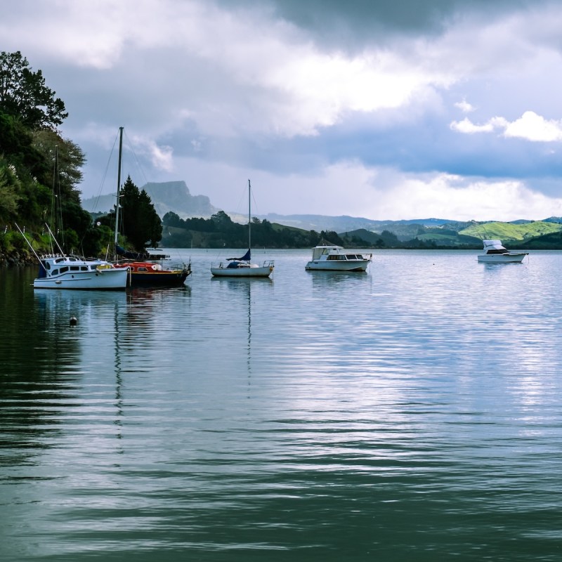 Whangaroa Harbour marina in New Zealand