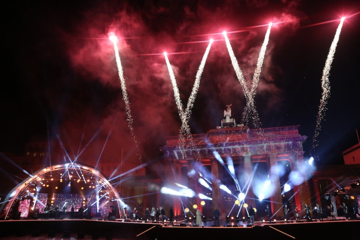 New Year's celebration at the Brandenburg Gate in Berlin