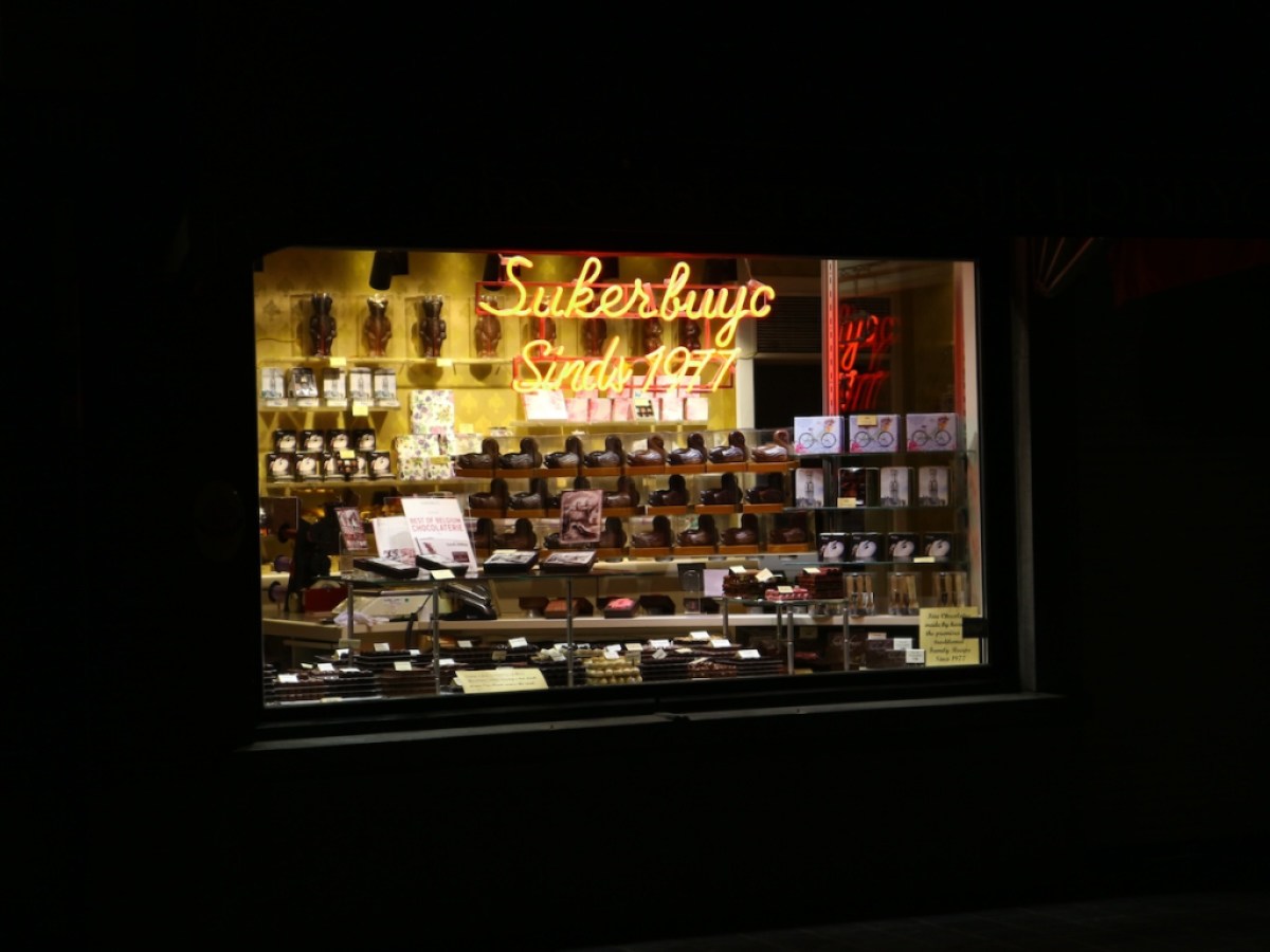 Chocolate shop in Bruges, Belgium