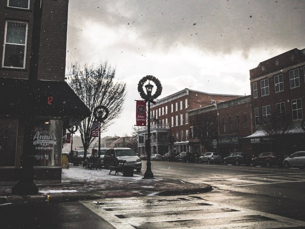 Christmas snow in Lebonan, Ohio