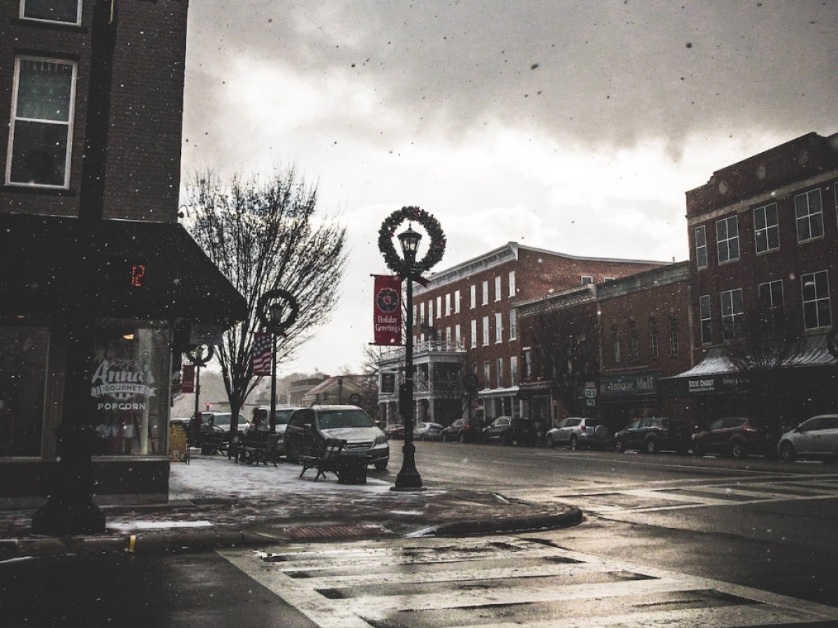 Christmas snow in Lebonan, Ohio