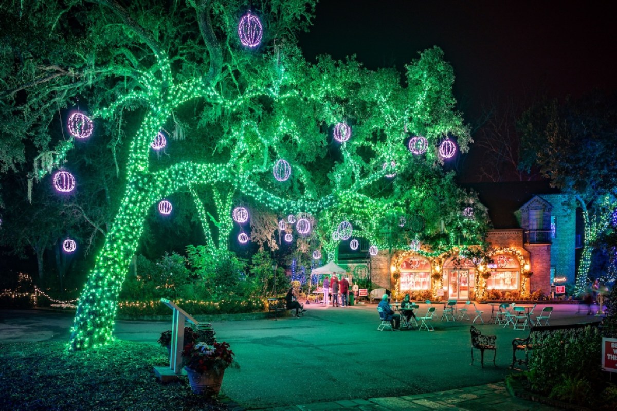 Christmas lights at Bellingrath Gardens