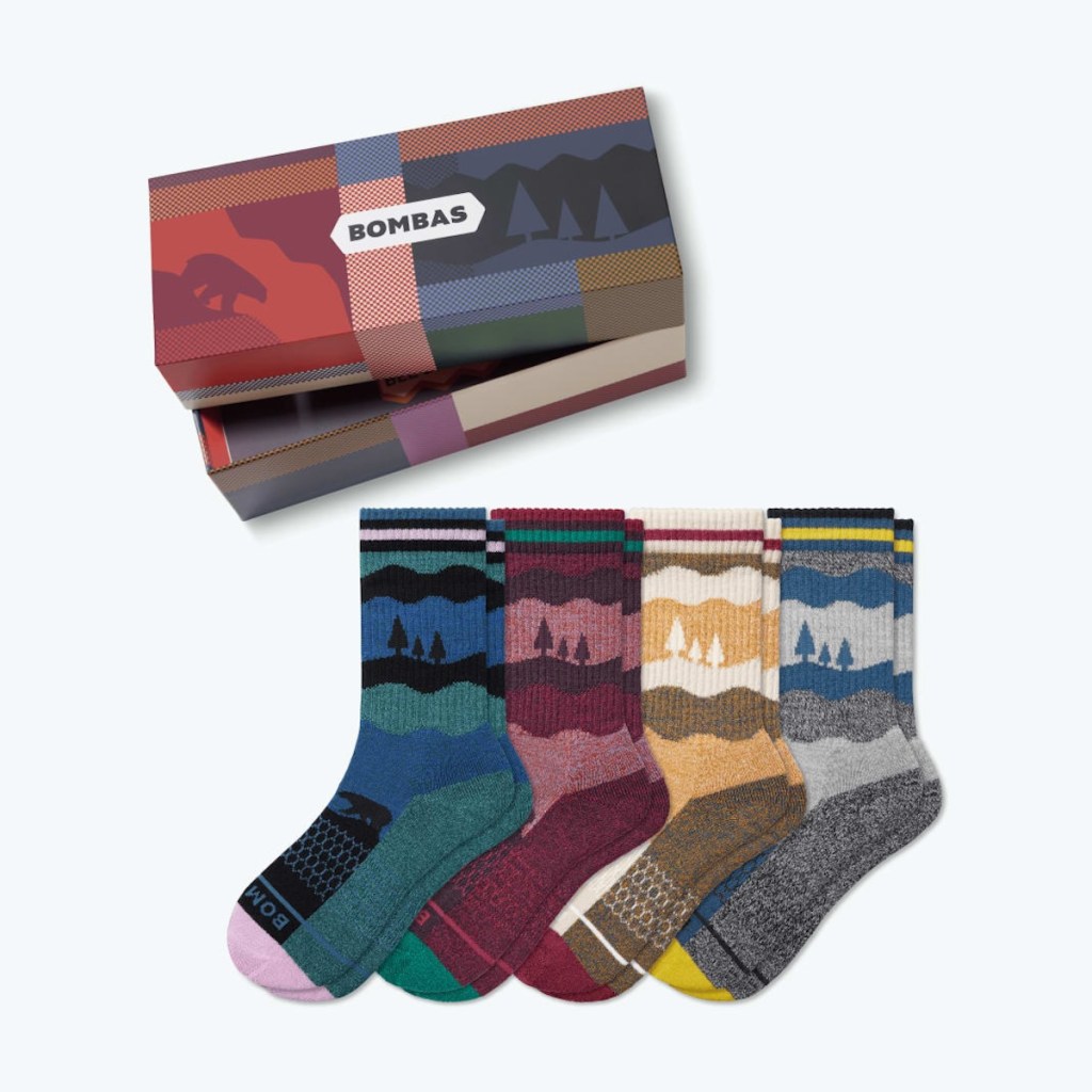 Youth Merino Wool Blend Calf Socks 4-Pack