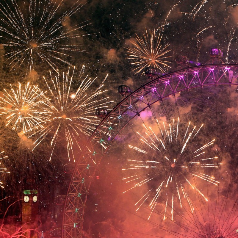 New Year's Eve fireworks in London