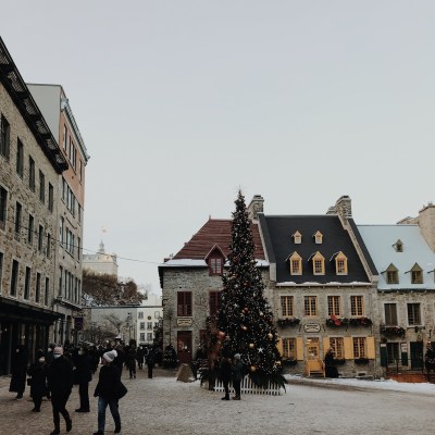 Quartier de Petit Champlain in Quebec City during Christmas time