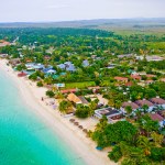 Aerial view of a resort in Negril
