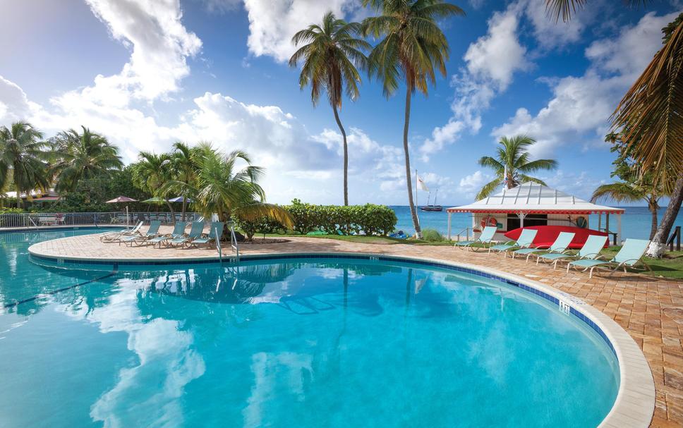 Pool view of Bluebeard's Beach Club