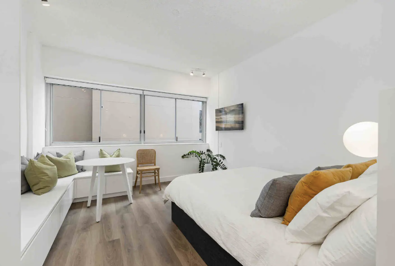 Bedroom view of the Rental Unit in Elizabeth Bay