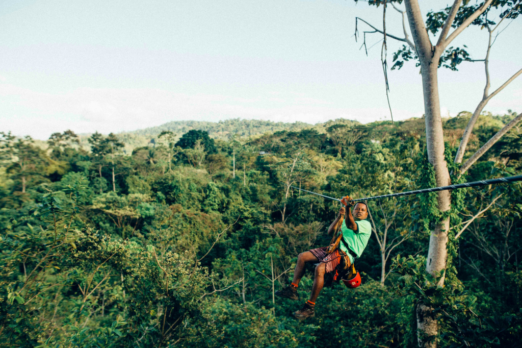 Ziplining in the jungles of Tulum