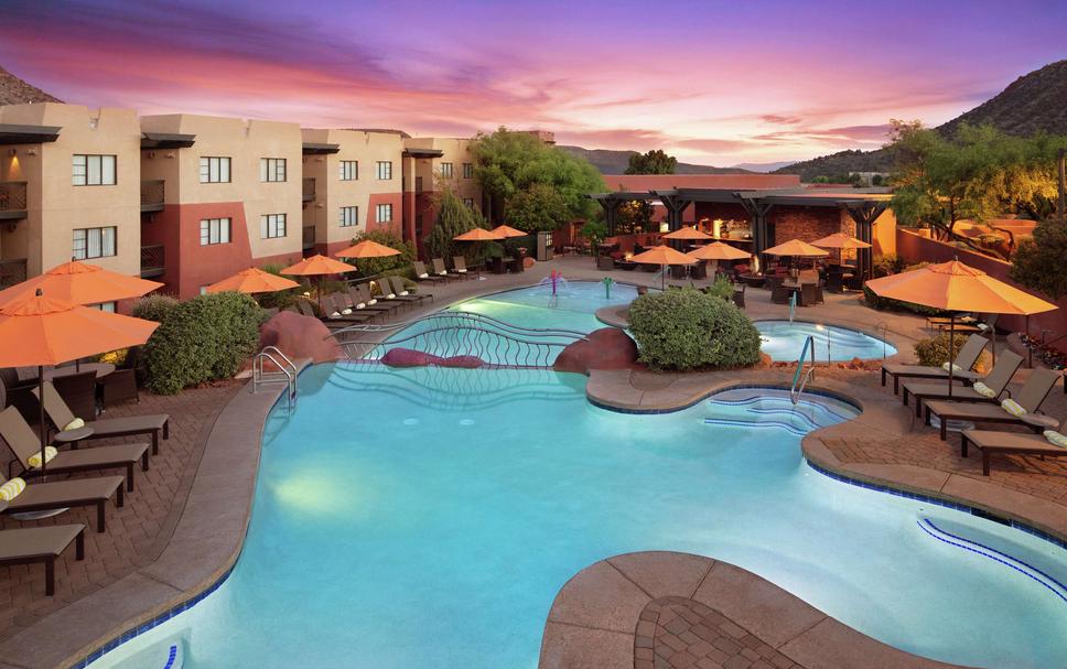 Pool view of Hilton Sedona Resort at Bell Rock