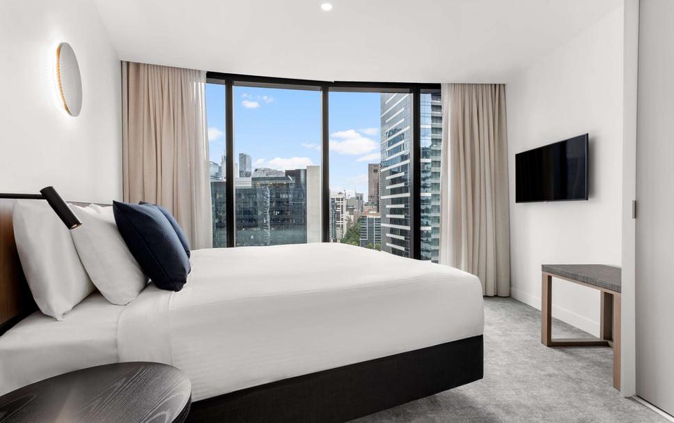 Bedroom view of Adina Apartment Hotel Melbourne Southbank