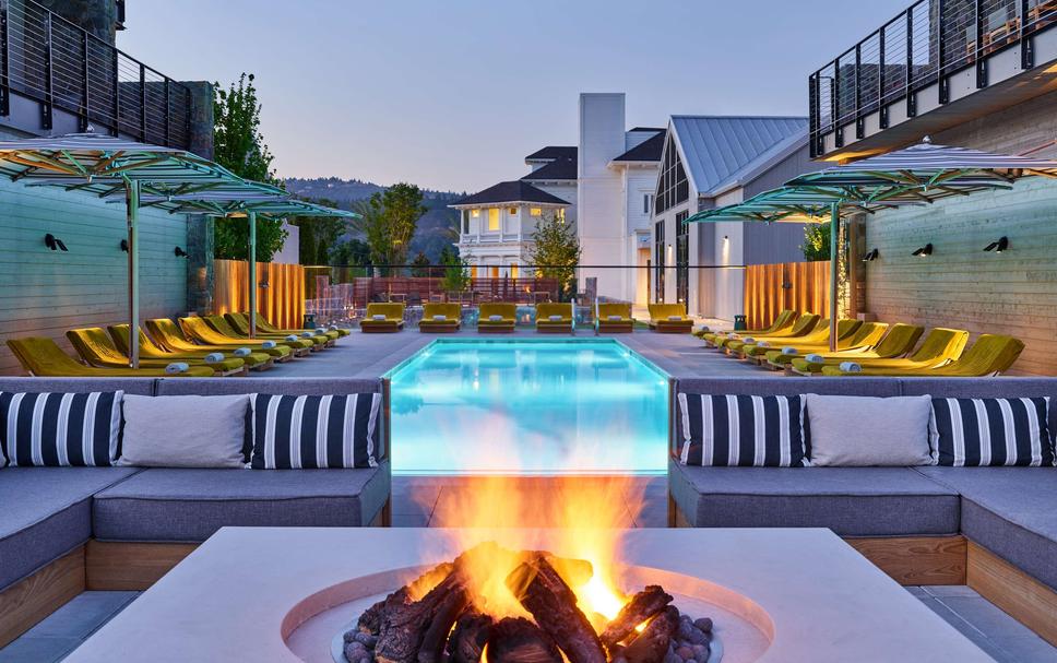 Pool view of Alila Napa Valley