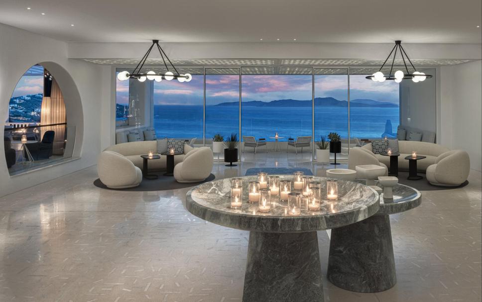 Lobby view of Mykonos Grand Hotel & Resort