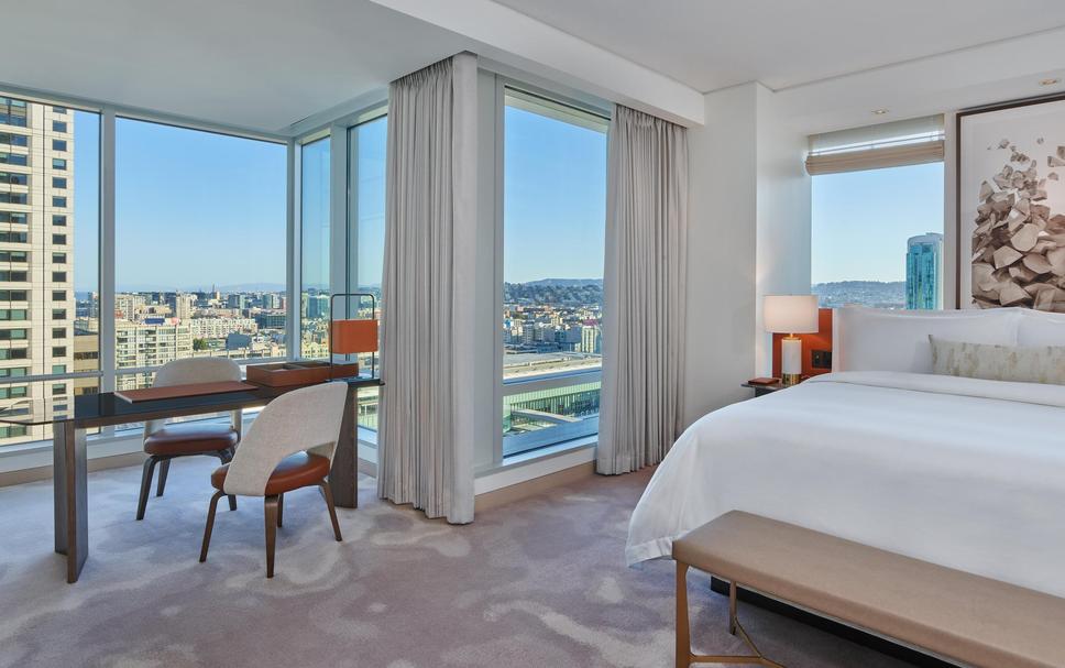 Bedroom view of The St. Regis San Francisco